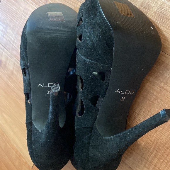 Aldo size 39/8.5 black high heels - Picture 4 of 5